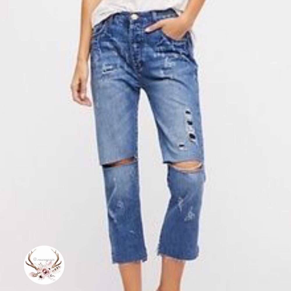 One Teaspoon Hooligans Raw Hem Cropped NWT